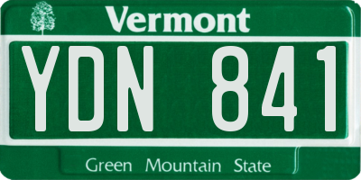 VT license plate YDN841