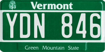 VT license plate YDN846