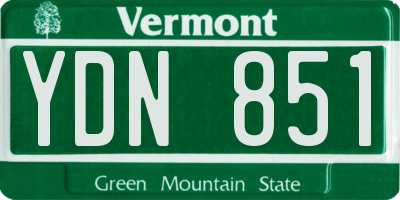 VT license plate YDN851