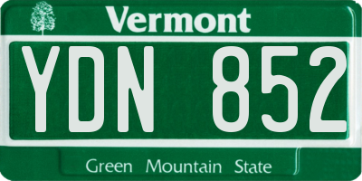 VT license plate YDN852