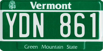 VT license plate YDN861