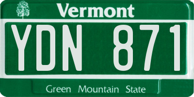 VT license plate YDN871