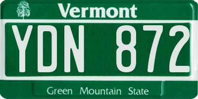 VT license plate YDN872