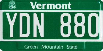 VT license plate YDN880