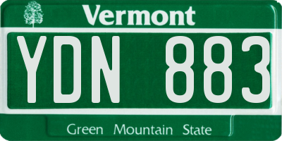 VT license plate YDN883