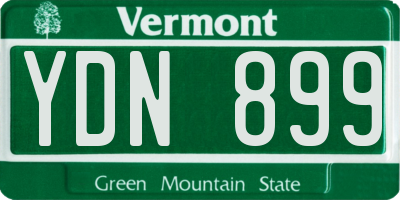 VT license plate YDN899