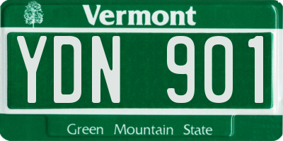 VT license plate YDN901