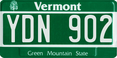 VT license plate YDN902
