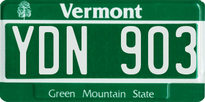 VT license plate YDN903