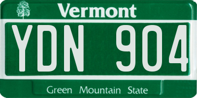 VT license plate YDN904