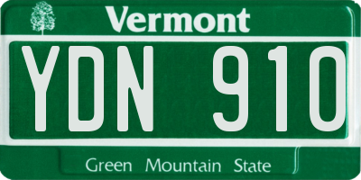 VT license plate YDN910