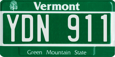 VT license plate YDN911