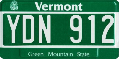 VT license plate YDN912