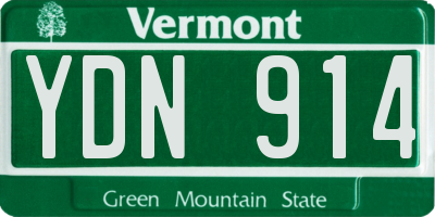VT license plate YDN914