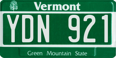 VT license plate YDN921