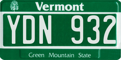 VT license plate YDN932