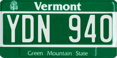VT license plate YDN940