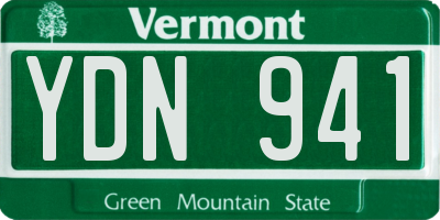 VT license plate YDN941
