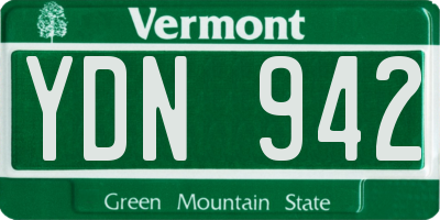 VT license plate YDN942