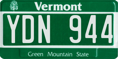 VT license plate YDN944