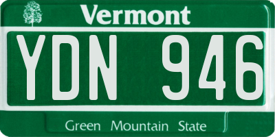 VT license plate YDN946