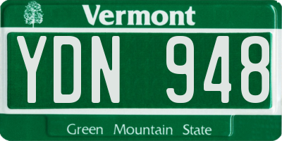 VT license plate YDN948