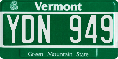 VT license plate YDN949