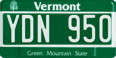 VT license plate YDN950