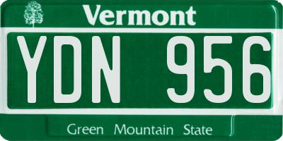 VT license plate YDN956