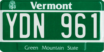 VT license plate YDN961