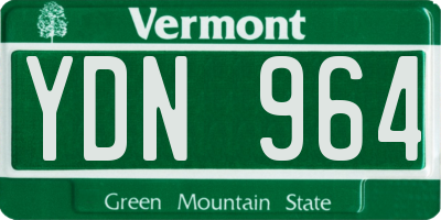 VT license plate YDN964