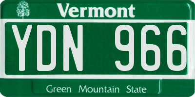 VT license plate YDN966