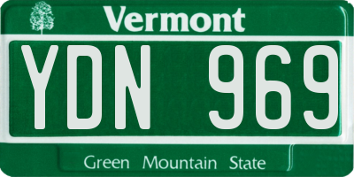 VT license plate YDN969