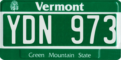 VT license plate YDN973