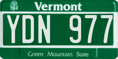 VT license plate YDN977