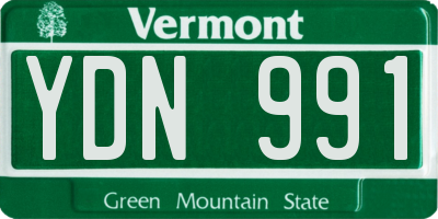 VT license plate YDN991