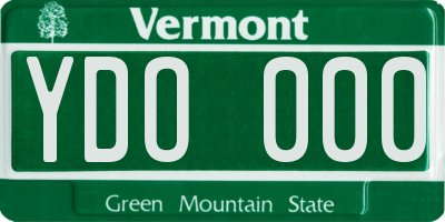 VT license plate YDO000