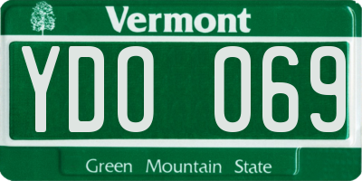 VT license plate YDO069