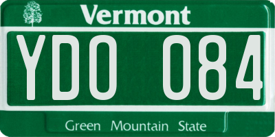 VT license plate YDO084