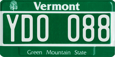 VT license plate YDO088