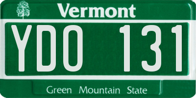 VT license plate YDO131