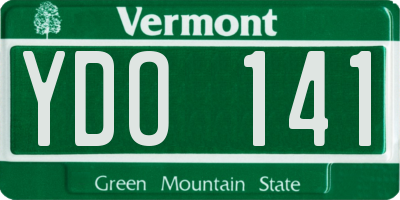 VT license plate YDO141