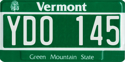VT license plate YDO145