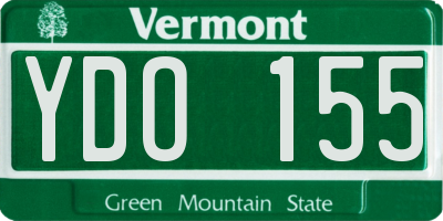 VT license plate YDO155