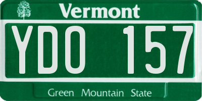 VT license plate YDO157