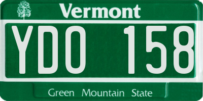 VT license plate YDO158