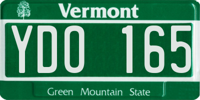VT license plate YDO165