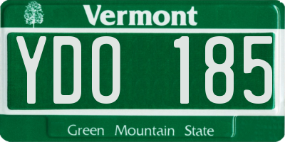 VT license plate YDO185