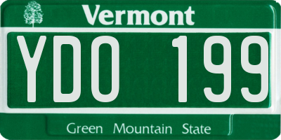 VT license plate YDO199