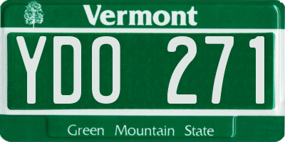 VT license plate YDO271